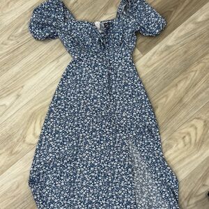 Floral Blue Dress